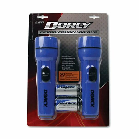 POWERPLAY LED Flashlight Pack - 1 D Battery, Red & Blue, 2PK PO3746275